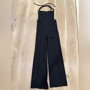 AQ/AQ Elegant Black Halter Jumpsuit